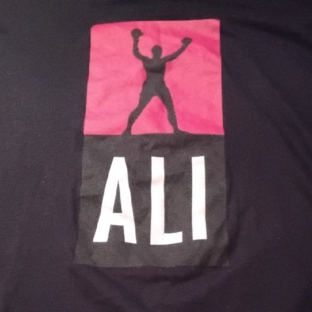 Men's Black Large Authentic Muhammad Ali Boxing Sports Streetwear Shirt